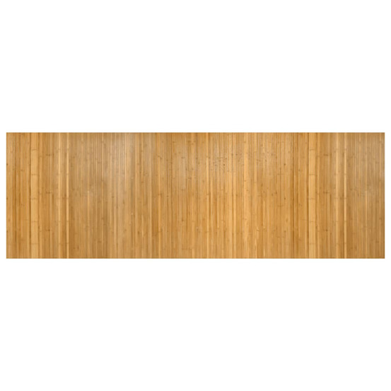 Tapis rectangulaire naturel 100x300 cm bambou