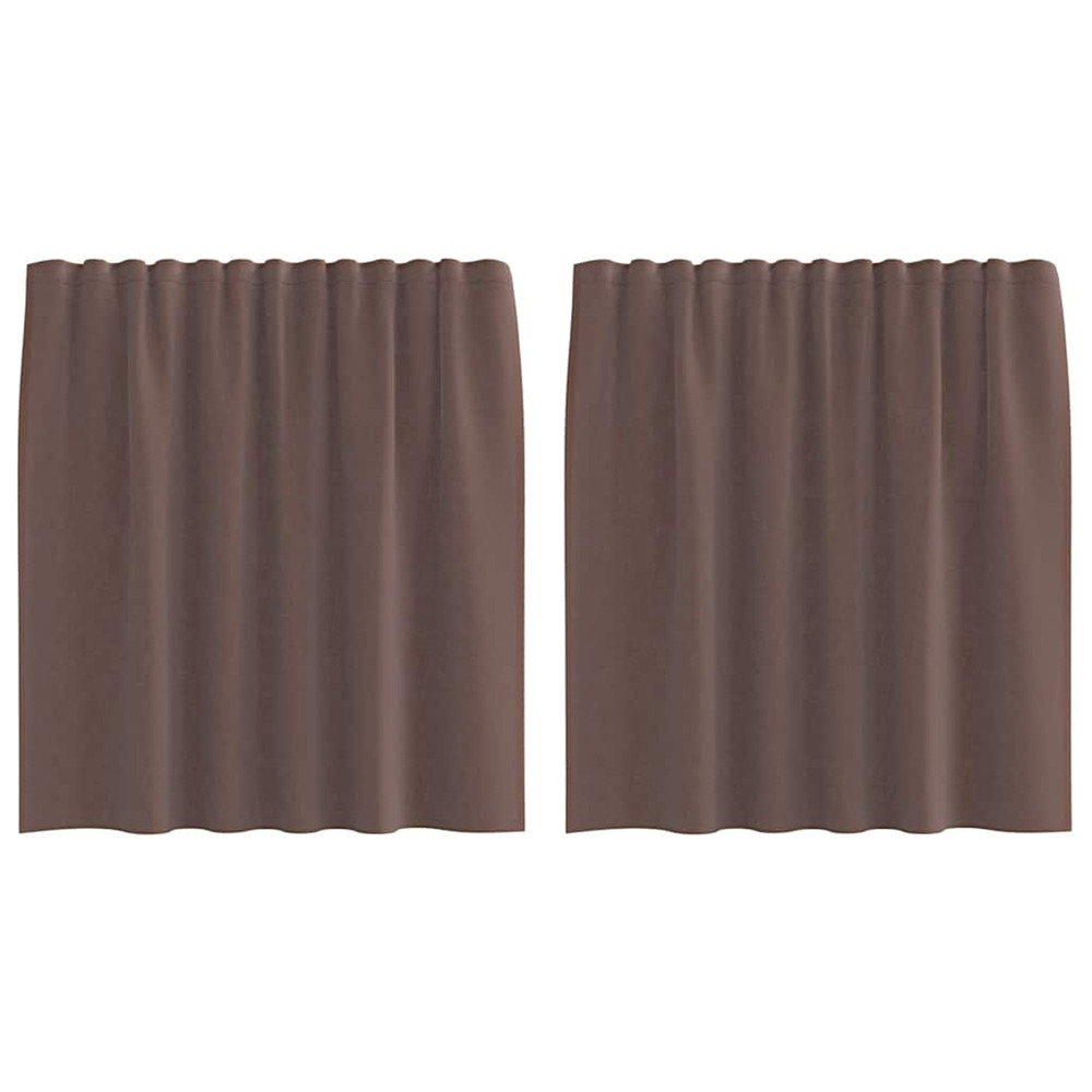 Rideaux en voile avec passants 2 pcs marron