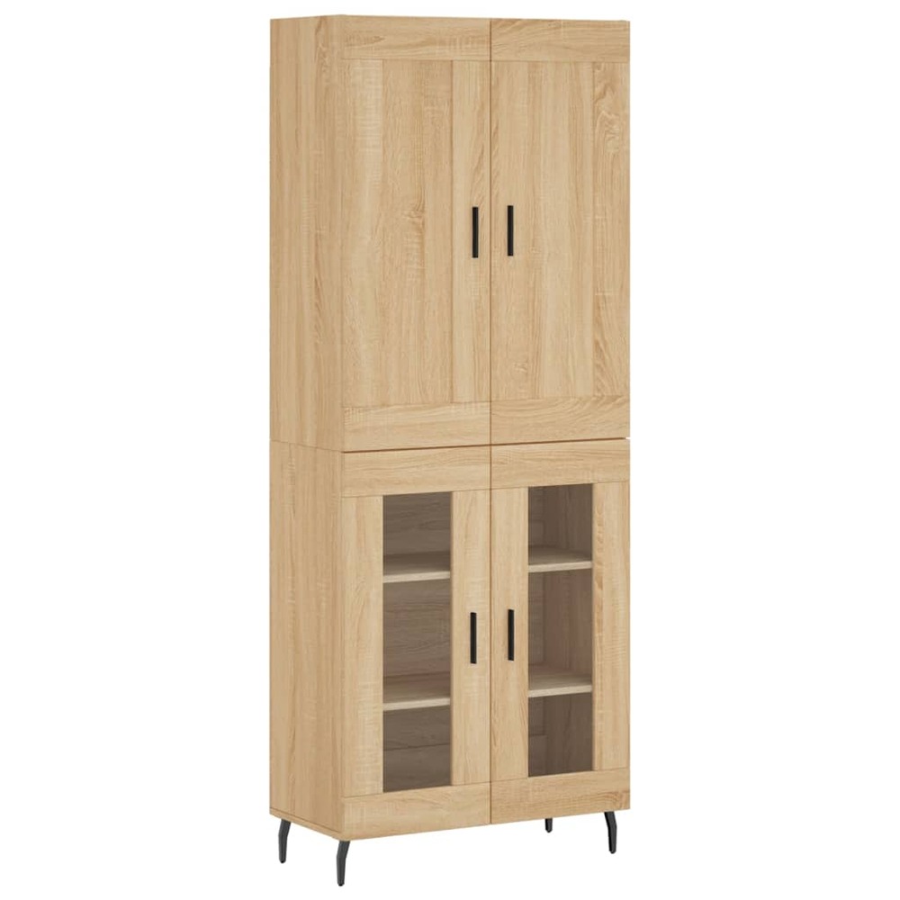 Buffet bahut commode armoire meuble de rangement organisateur cuisine salle de séjour salon haut sonoma 69,5 x 34 x 180 cm bo