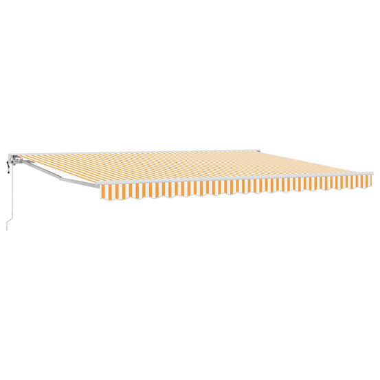 Auvent rétractable électrique orange 5 x 3 m