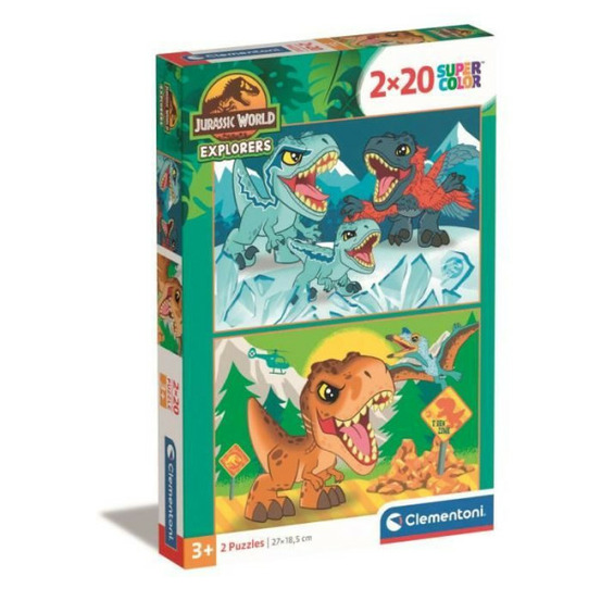 Jigsaw puzzle super color jurassic world, 2x20st.