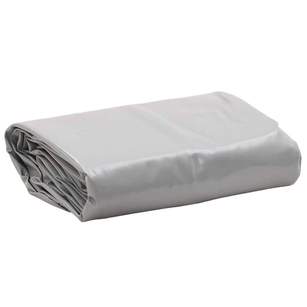 Bâche 650g / m² gris 1 x 2,5 m toile avec revêtement en pvc