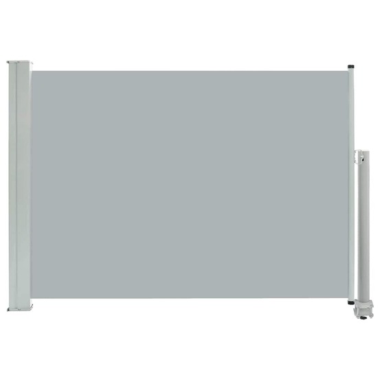 Auvent latéral rétractable de patio 80x300 cm gris