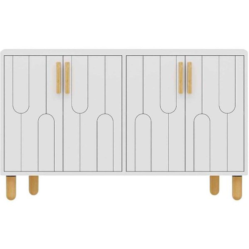 Buffet 4 portes en aggloméré vincent blanc