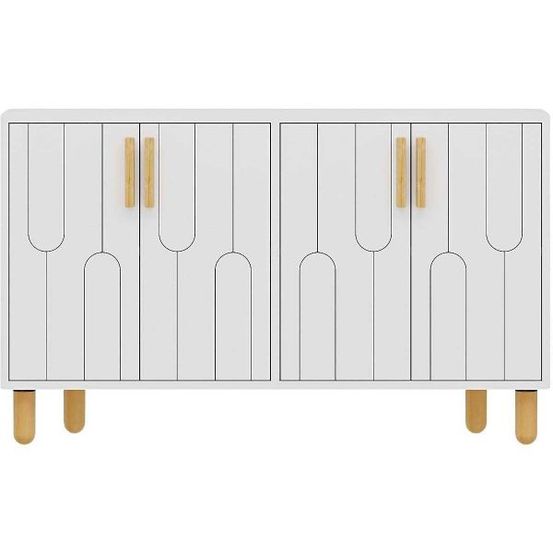 Buffet 4 portes en aggloméré vincent blanc