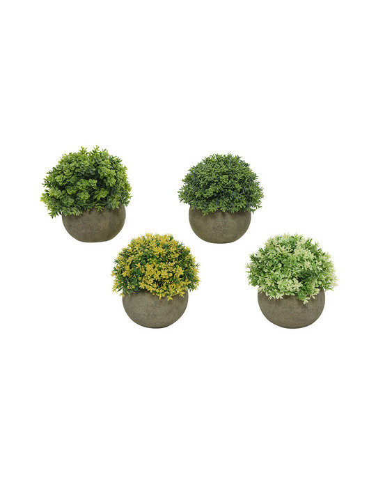 Plante artificielle avec pot en plastique modèles assortis 800297 - everlands flowers and plants