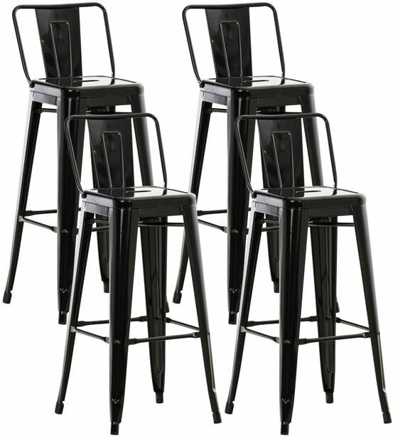 Lot de 4 tabourets de bar mason
