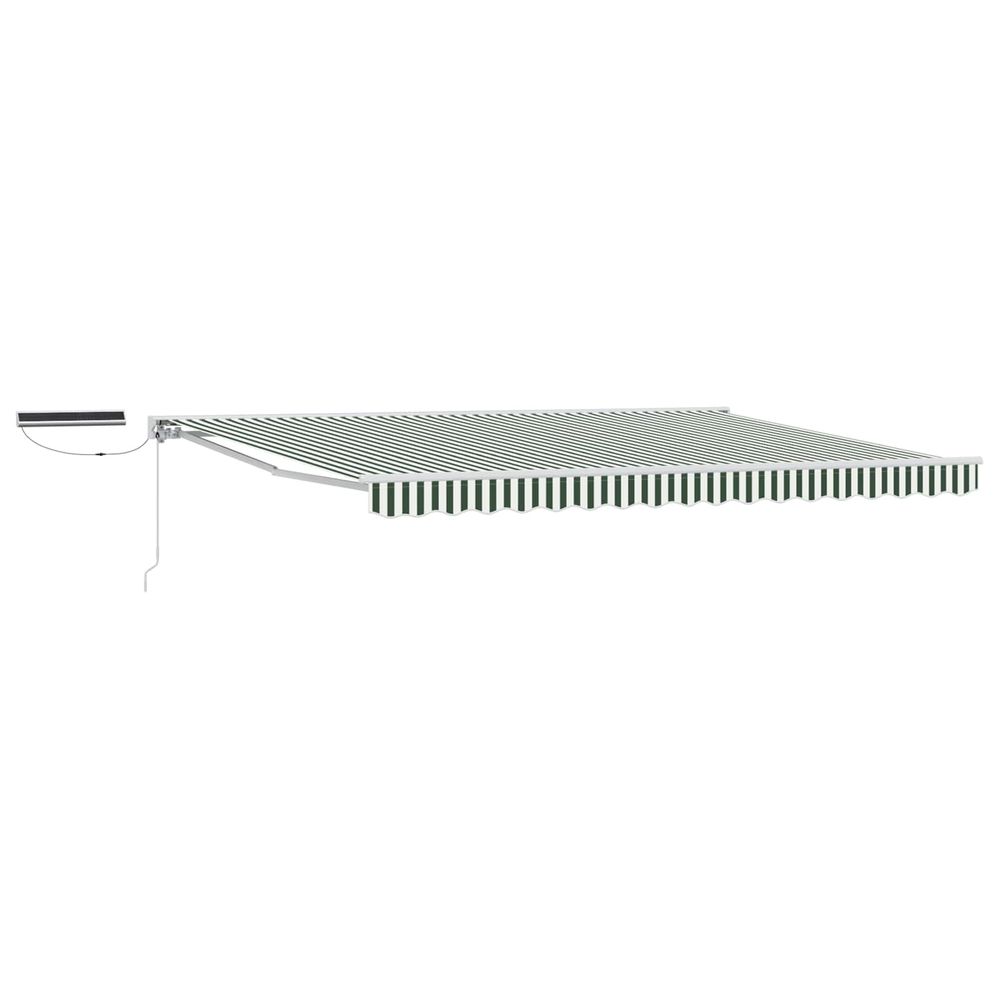 Auvent rétractable électrique vert et blanc 4 × 3 m