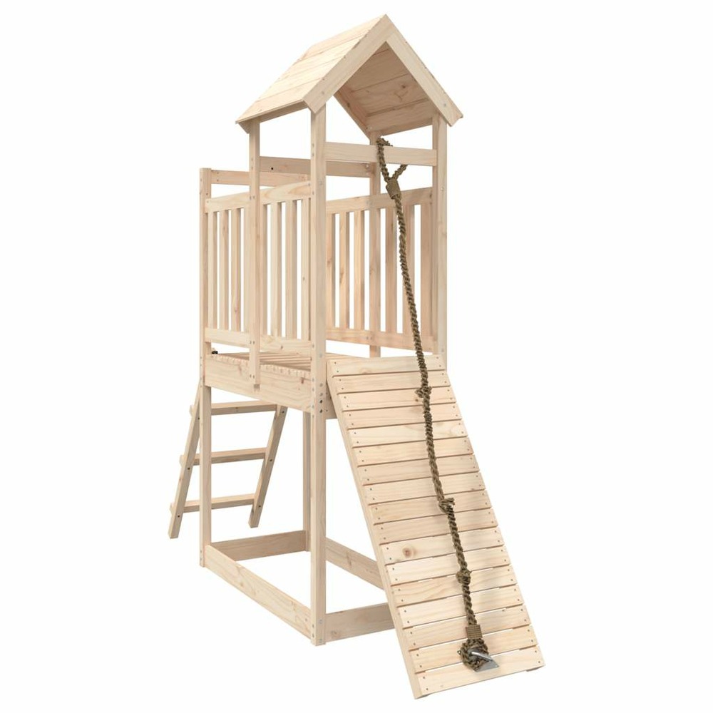 Maisonnette de jeu avec mur d'escalade bois massif de pin