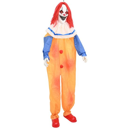 Clown effrayant d'halloween spooka jaune et bleu 126,5 x 180 cm