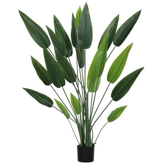 Oiseau paradis artificiel pe peva maison véranda exotisme 140cm vert