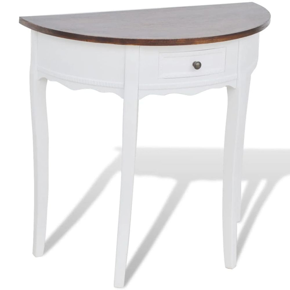 Console avec tiroir Demi-ronde