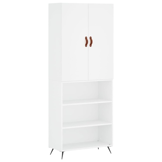 Buffet bahut commode armoire meuble de rangement organisateur cuisine salle de séjour salon haut 69,5 x 34 x 180 cm bois d'in