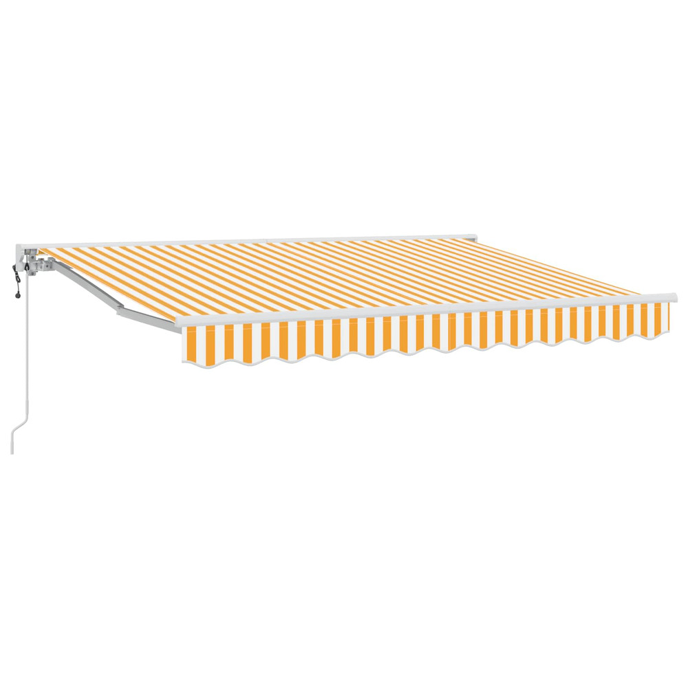 Auvent rétractable électrique orange 3,5 x 2,5 m
