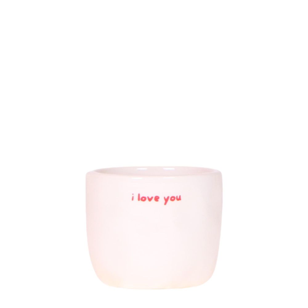 Cache-pot céramique « i love you » - le cadeau qui dit tout - pot de 6cm