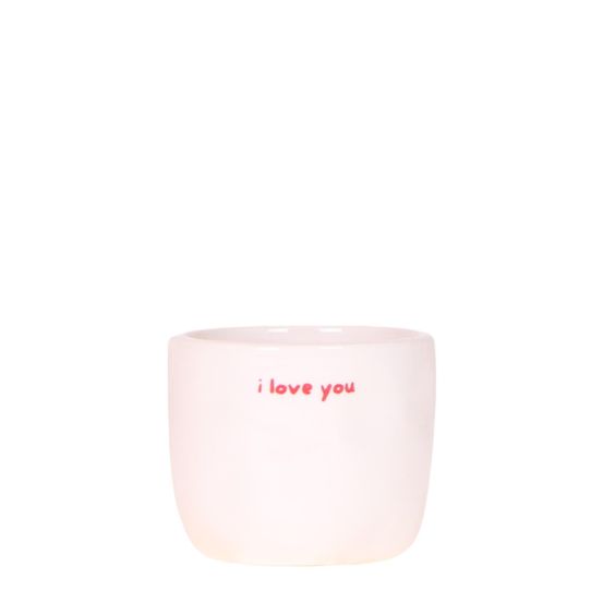 Cache-pot céramique « i love you » - le cadeau qui dit tout - pot de 6cm