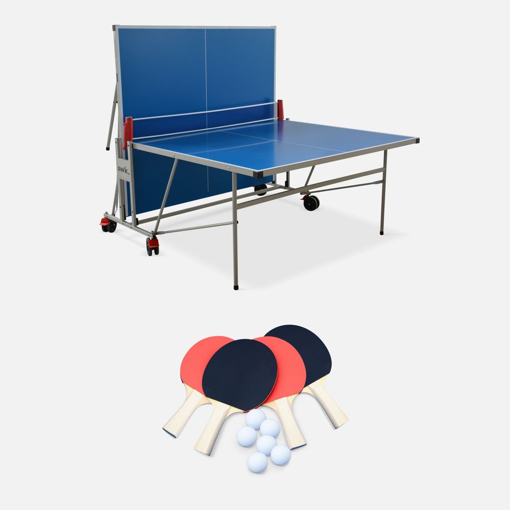 Set Ping Pong Premium PHIBER-SPORTS - 4 Raquettes + 8 Balles + Sac - Idéal Famille Et Débutants
