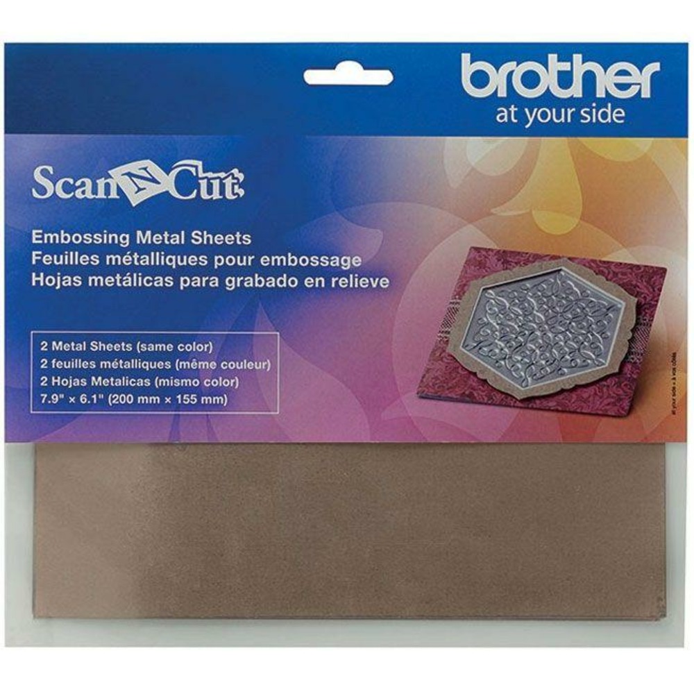 2 feuilles métalliques cuivrées scanncut 20 x 15,5 cm pour embossage