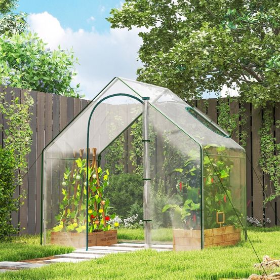 Serre de jardin en acier et pe 180 x 100 x 168 cm transparente terrasse anti-uv - comfortxl outdoor living