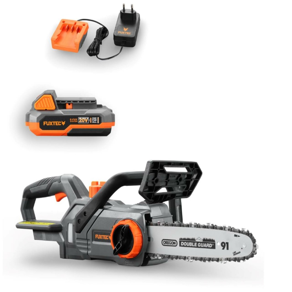 Tronçonneuse batterie - fx-e1ks20 - 20v guide 10 pouces - set batterie 2ah et chargeur 1a