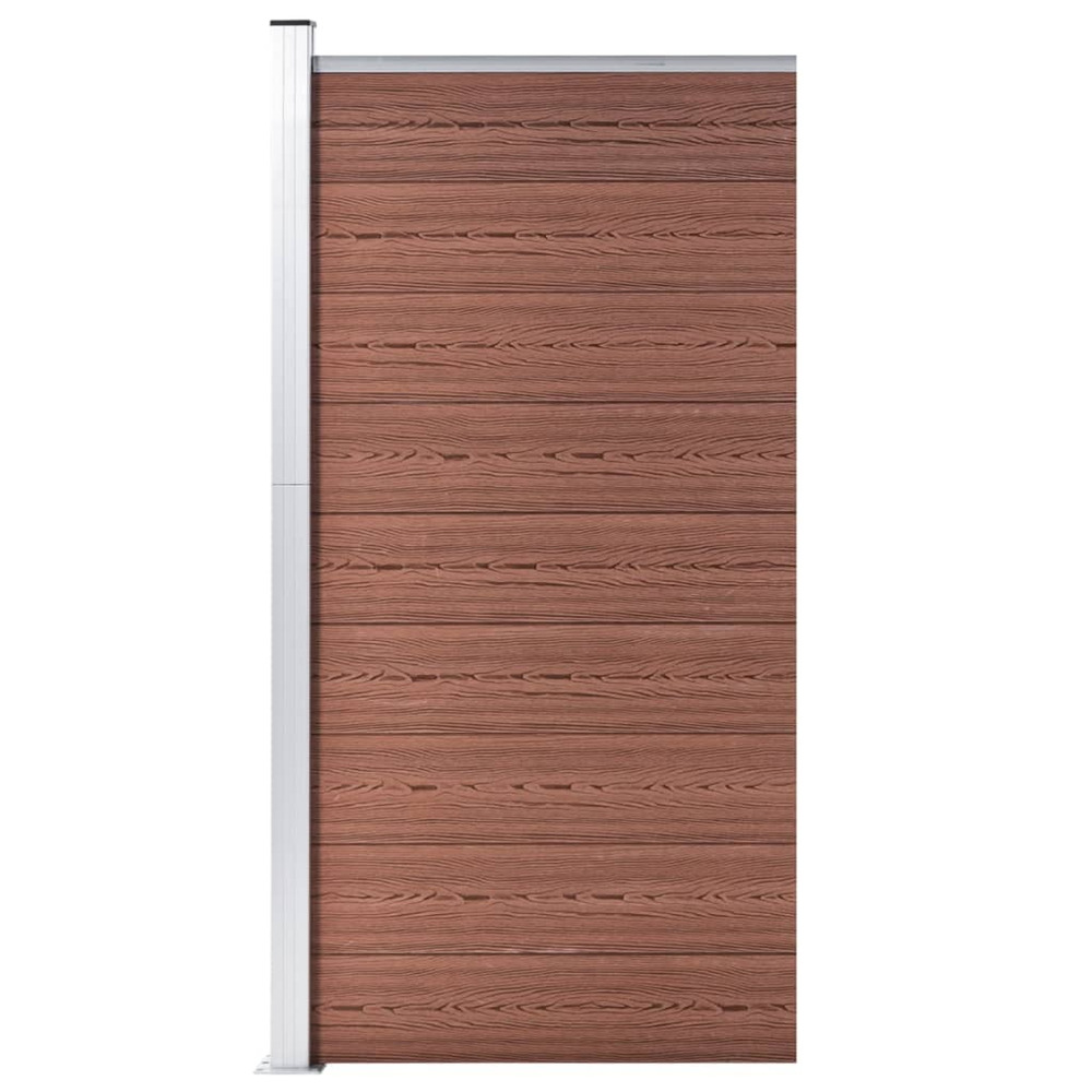 Panneau de clôture wpc 95x186 cm marron