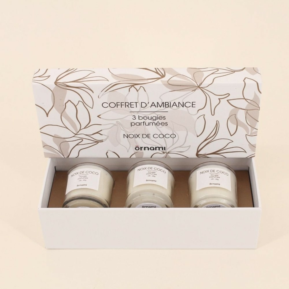Coffret cadeau 3 bougies votives parfumées
