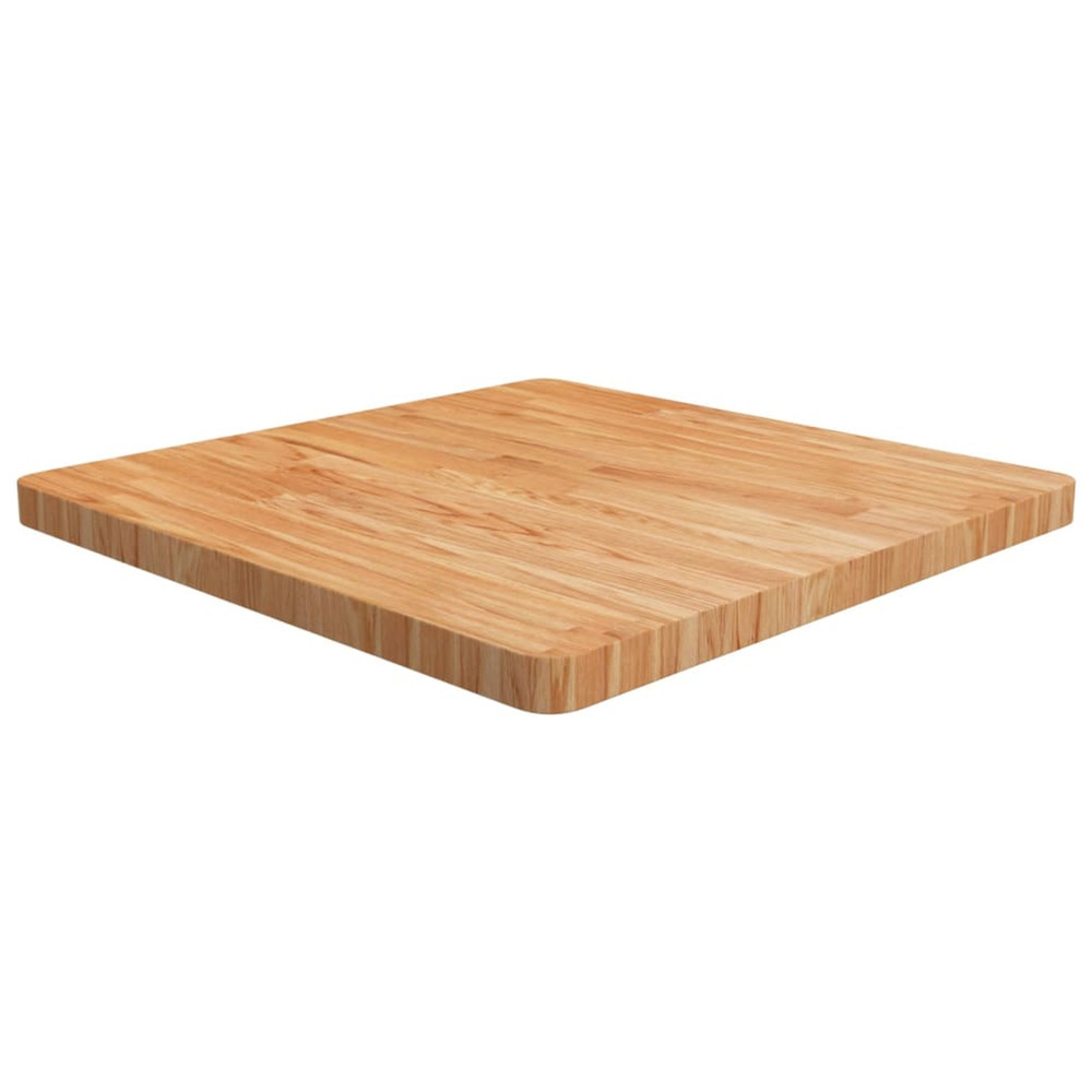 Dessus de table carré marron clair 70x70x4cm bois chêne traité
