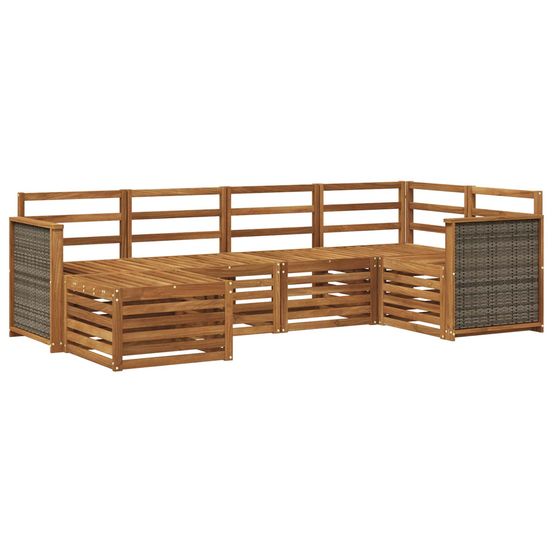 Ensemble de canapés d'extérieur 5 pc naturel