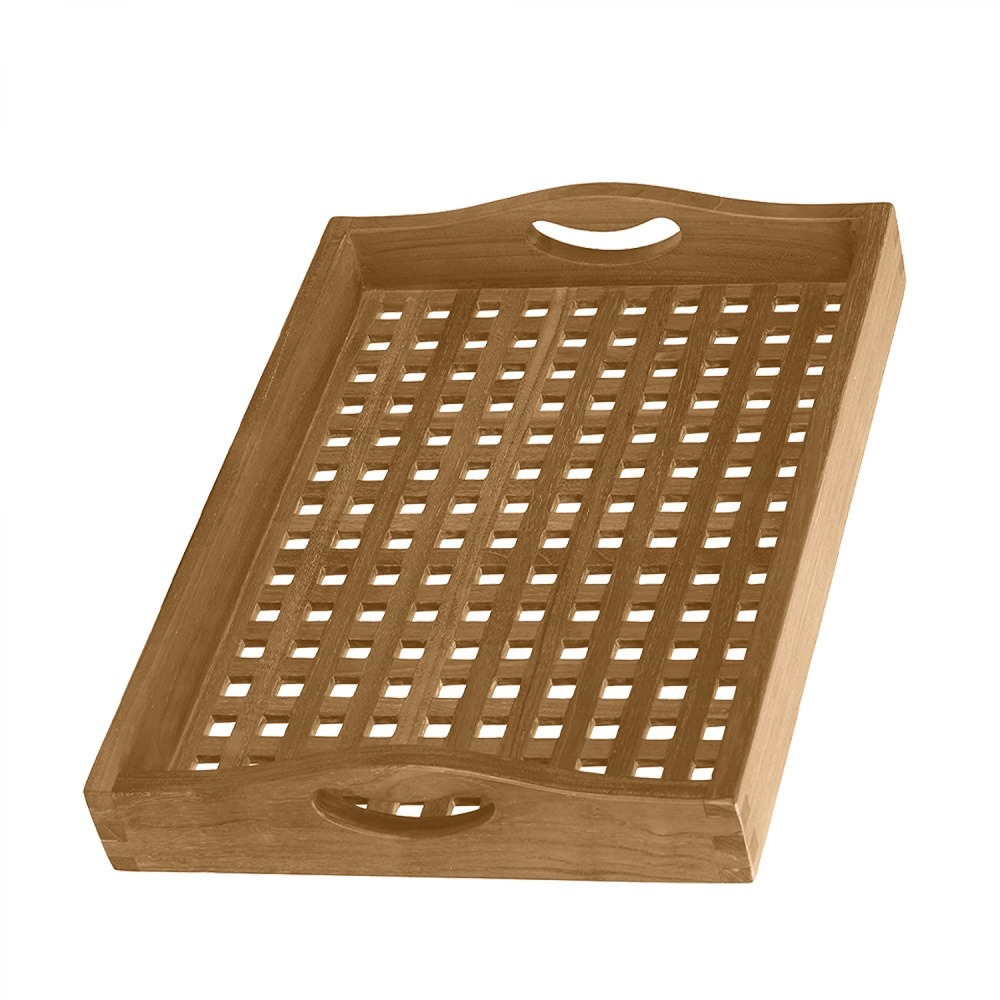 Plateau en teck bawa