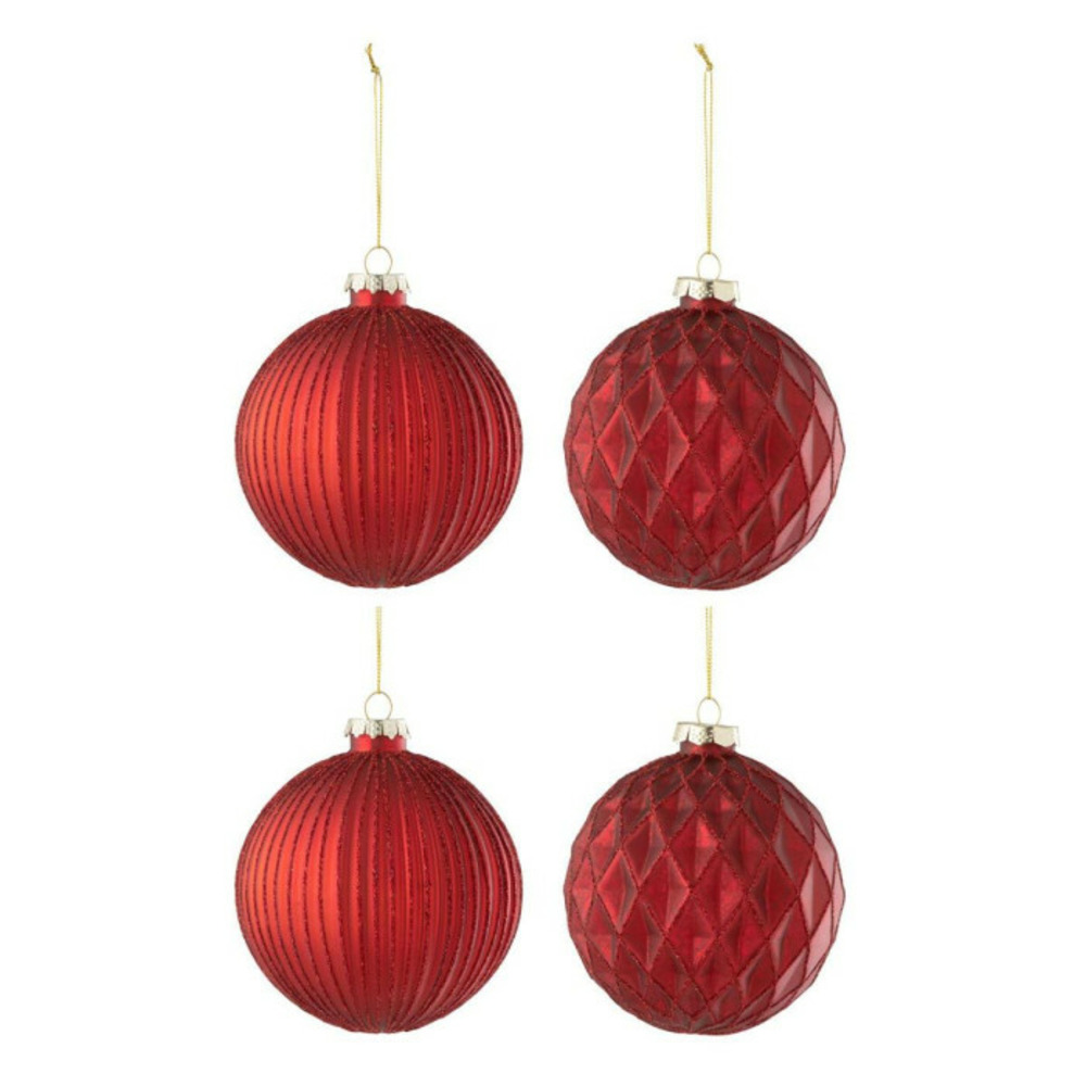 Lot de 4 boules de noël 