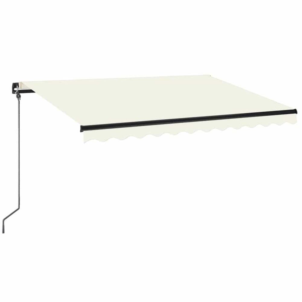 Auvent manuel rétractable avec led 350x250 cm crème