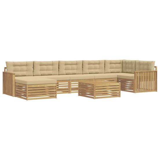 Ensemble de canapés d'extérieur 8 pc blanc et beige