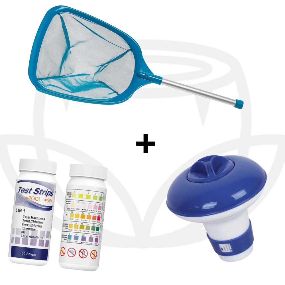 Pack propreté coco spa epuisette bandelette chlore diffuseur