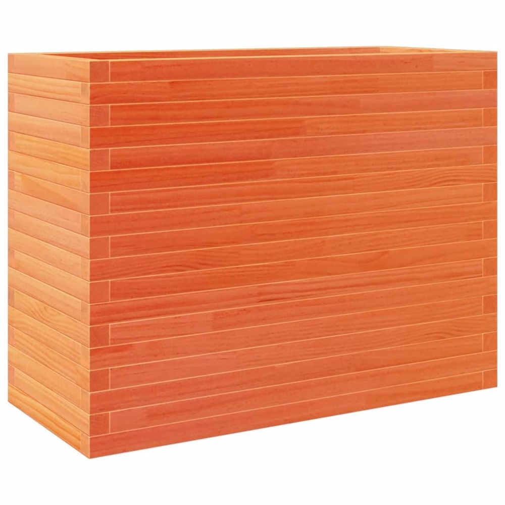 Jardinière d'extérieur cire marron 90x40x68,5 cm bois de pin massif