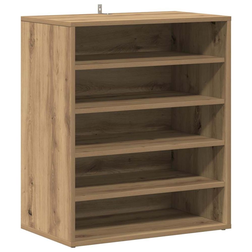 Cabinet à chaussures 60 x 35 x 70 cm chêne artisanal 5 étagères