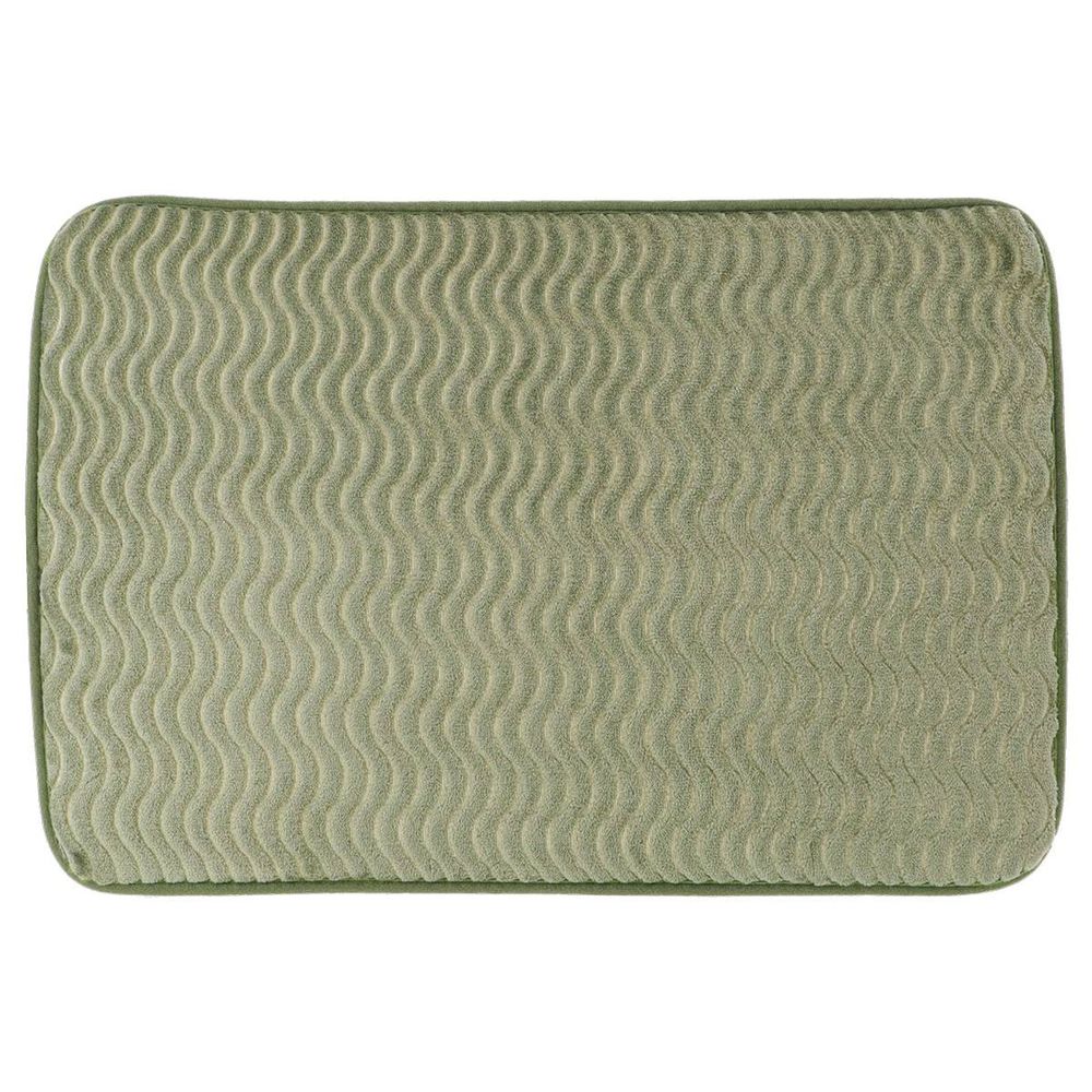 Tapis polyester effet vague 40x60 cm - kaki