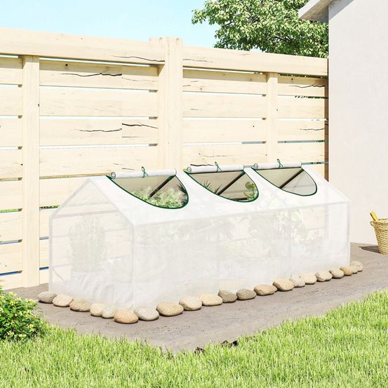 Mini serre tunnel de jardin pe 180 x 60 x 60 cm blanche potager balcon protection plantes - comfortxl outdoor living
