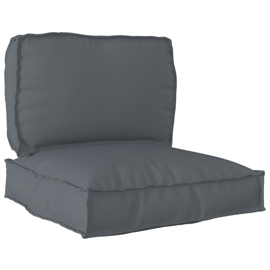 Ensemble de coussins pour palette en 2 pièces anthracite en tissu oxford