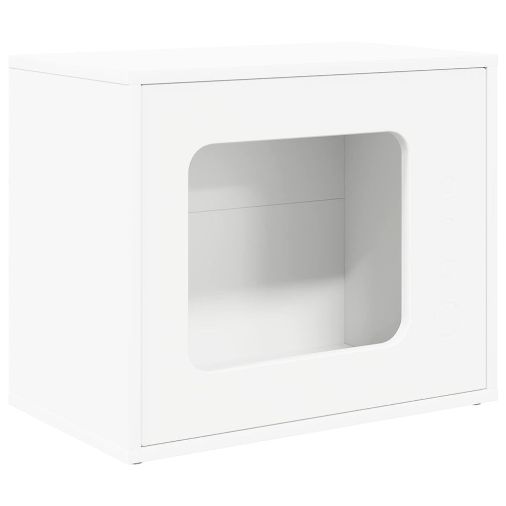 Maison pour chat blanc 51 x 30 x 42,5 cm bois d'ingénierie
