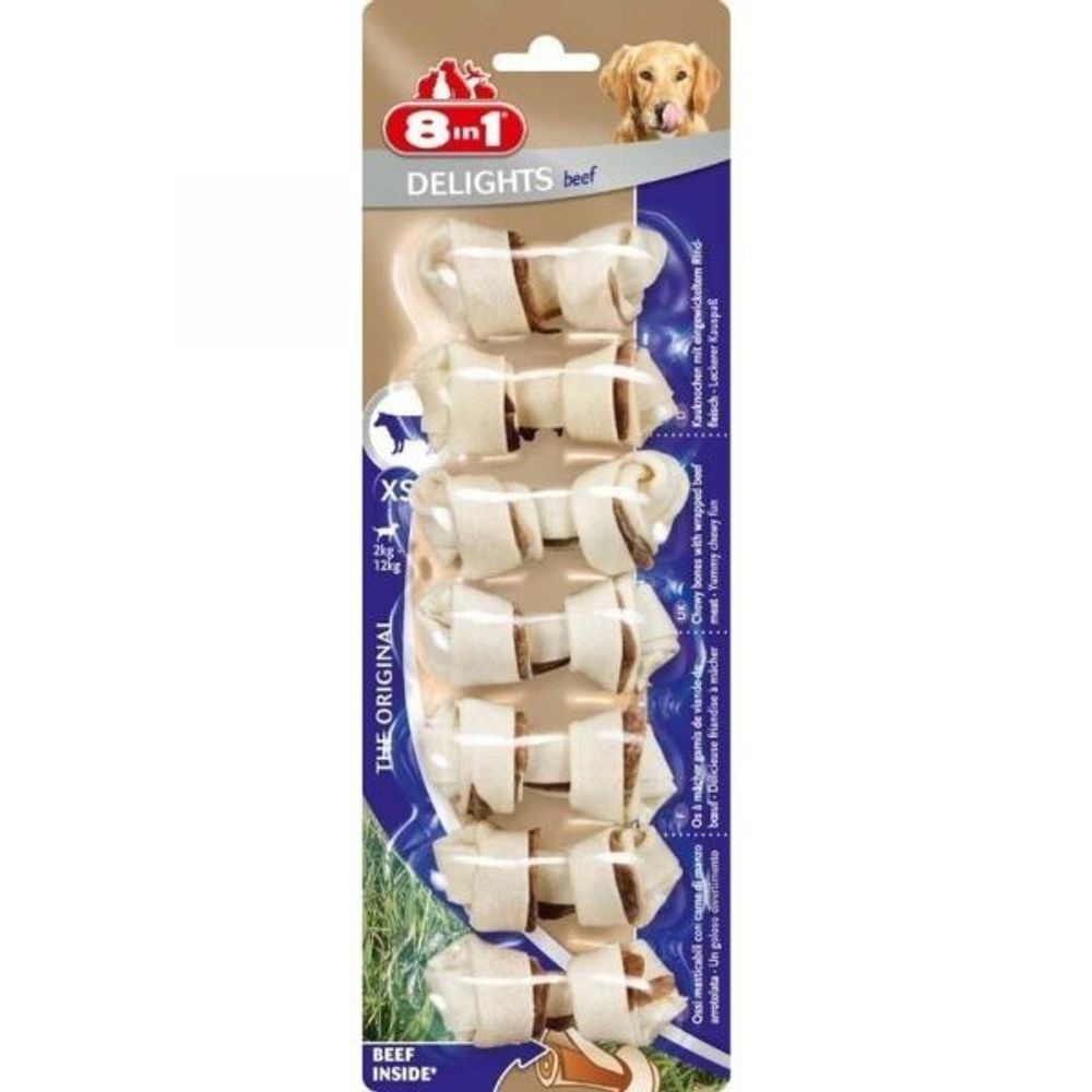 Os pour chien à mâcher garnis de viande de boeuf delights