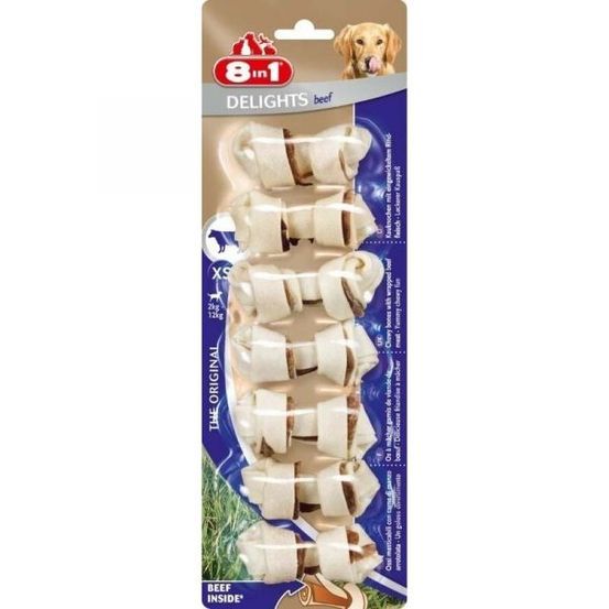 Os pour chien à mâcher garnis de viande de boeuf delights