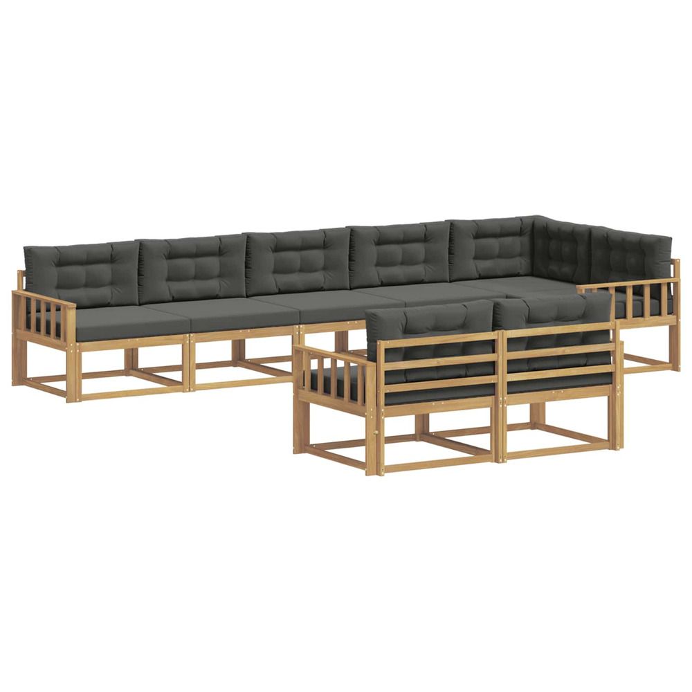 Ensemble de canapés d'extérieur 6 pc blanc et anthracite