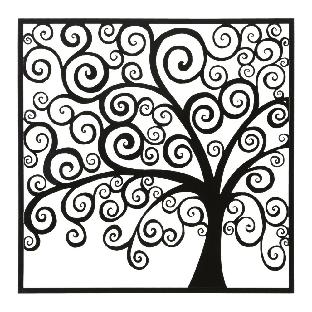 Décoration murale encadrée en métal 