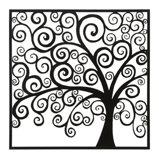 Décoration murale encadrée en métal