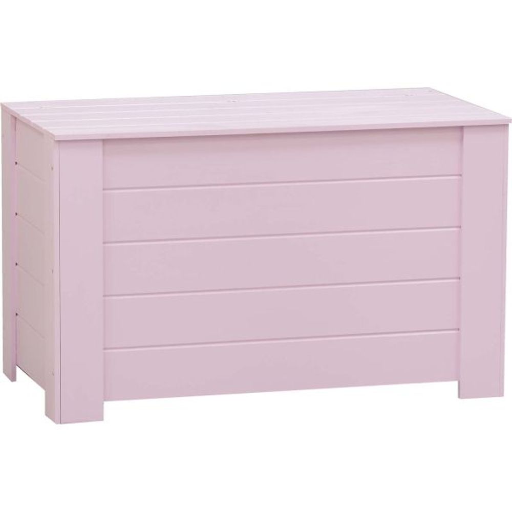 Coffre de rangement en pin 77 x 40 x 50 cm rose