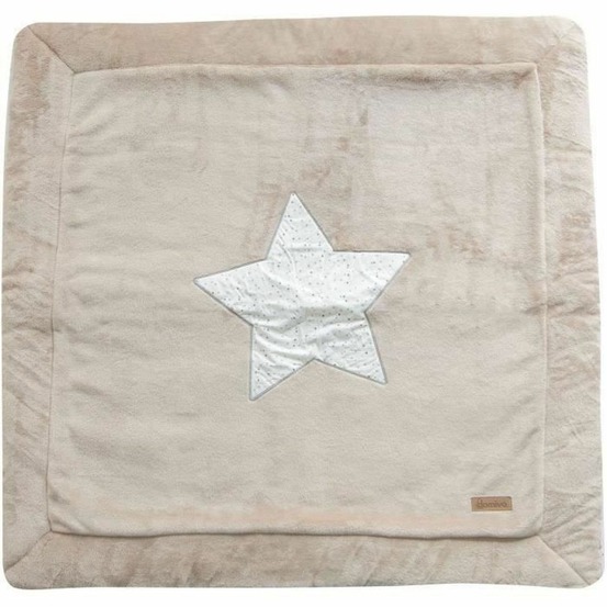 Tapis de parc en microfibre - galet - 100 x 100 cm