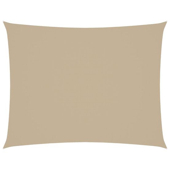 Voile de parasol tissu oxford rectangulaire 2,5x3,5 m beige
