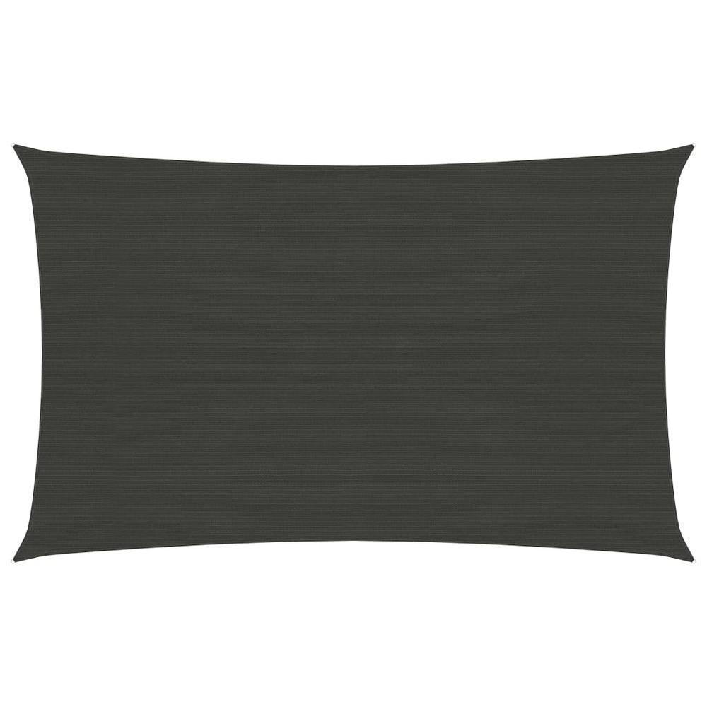 Voile toile d'ombrage parasol 160 g/m² pehd 2 x 4,5 m anthracite