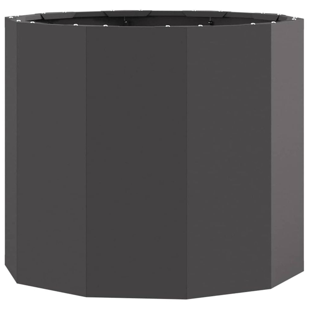 Jardinière d'extérieur noir 60 x 60 x 50 cm acier