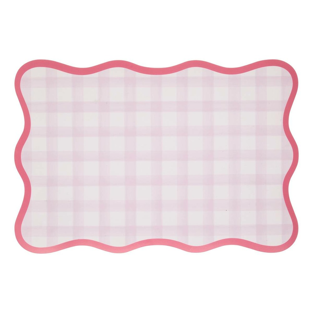 Set de table à carreaux fleur de rose 45x30cm